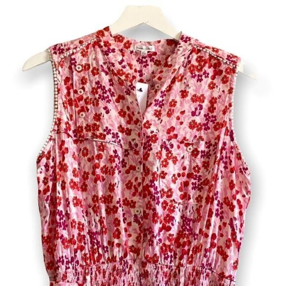 NWT Poupette St Barth Mini Dress, Felicia Floal Mini Dress, Pink Daffodil - Picture 5 of 15